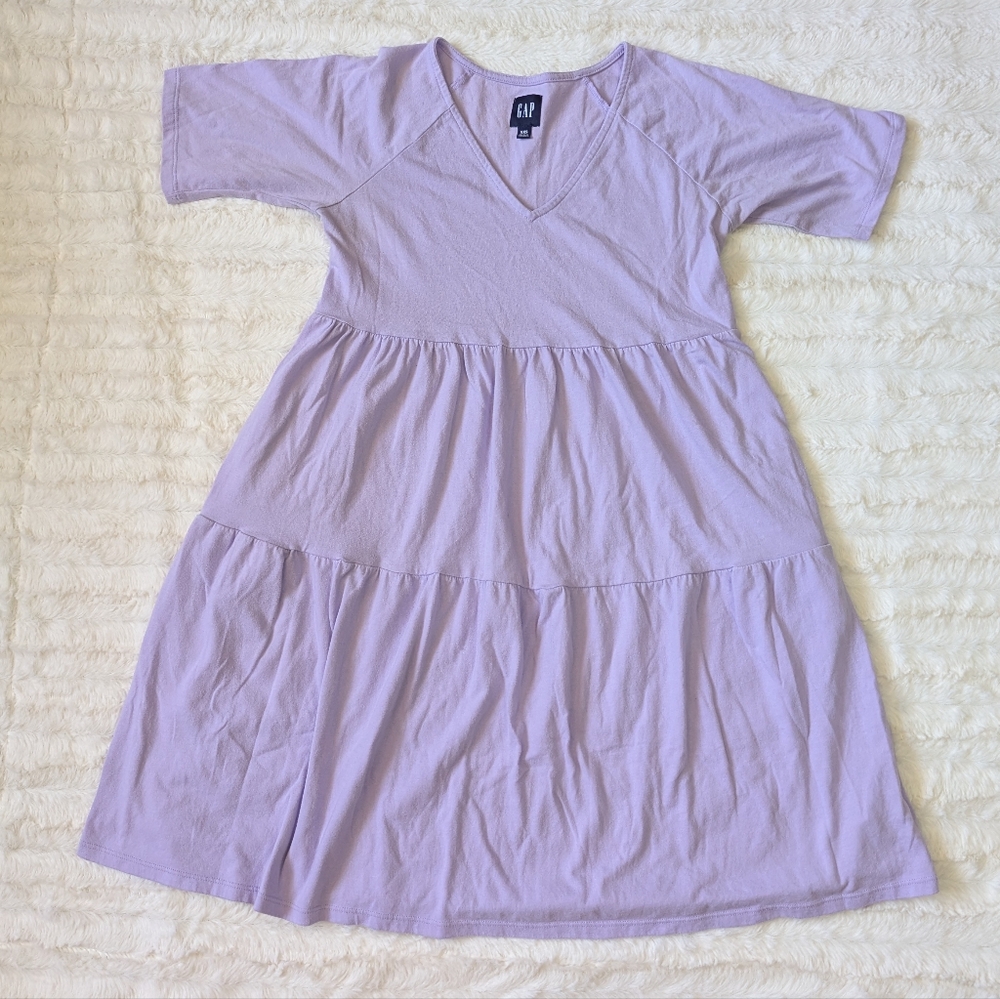 GAP Purple Tiered Sundress with Raglan Sleeves